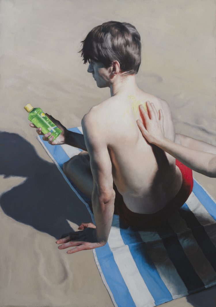 Aidan Barker-Hill, Aloe Vera 2024. Oil on linen, cm 60x91